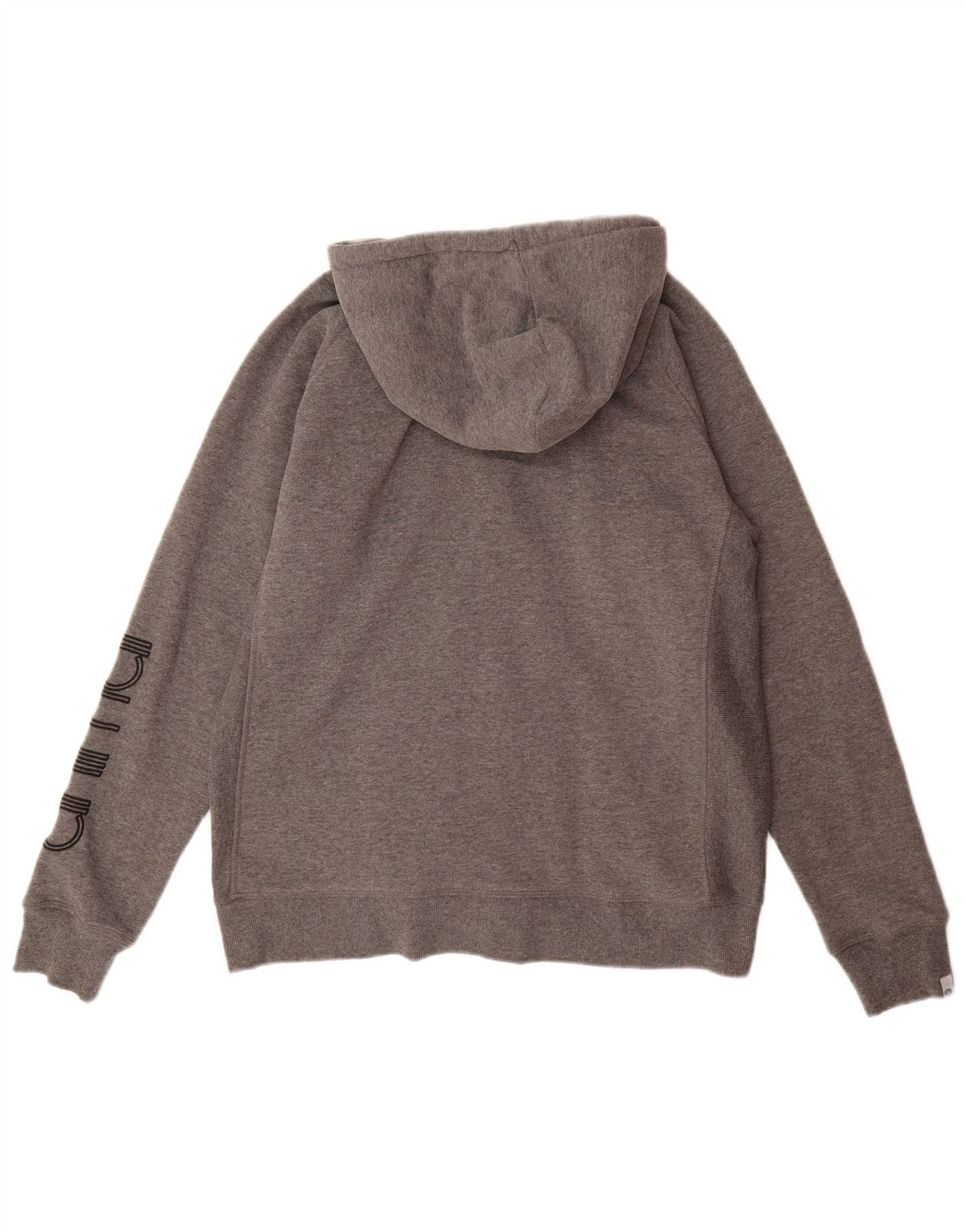 ANIMAL Womens Graphic Zip Hoodie Sweater UK 16 Large  Grey Cotton