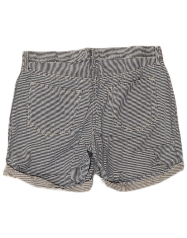 Женские повседневные шорты Eddie Bauer, размер США 10, большие размеры W36, синие хлопковые полоски