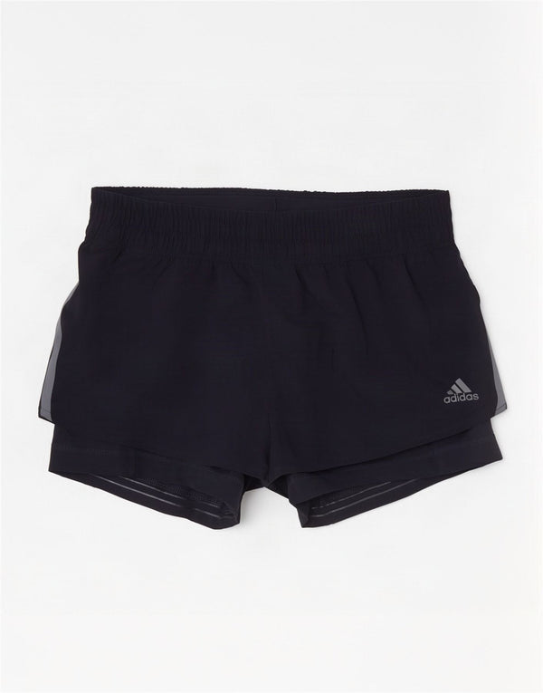 Женские шорты Adidas Aeroready UK 8/10, маленькие, темно-синие, полиэстер