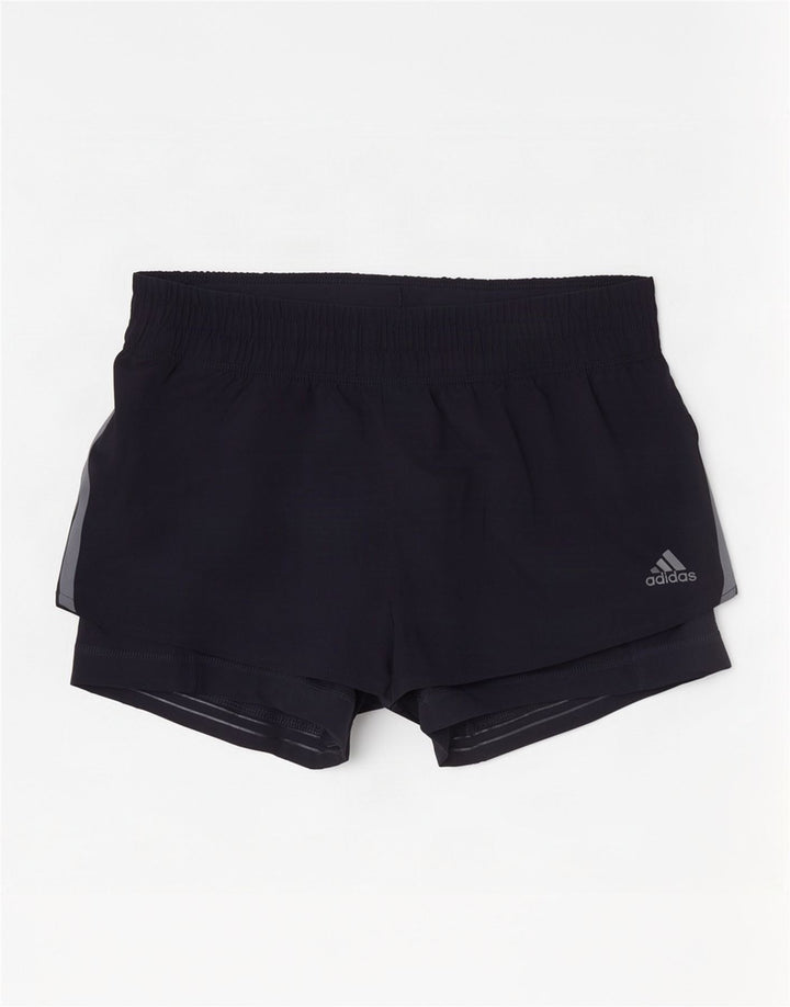 Женские шорты Adidas Aeroready UK 8/10, маленькие, темно-синие, полиэстер