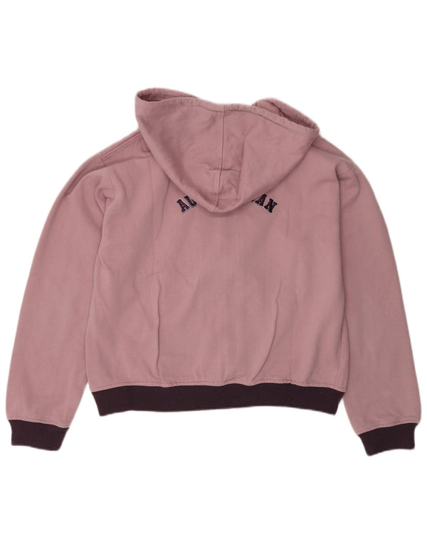 AUSTRALIAN L'ALPINA Womens Graphic Zip Hoodie Sweater IT 42 Medium Pink