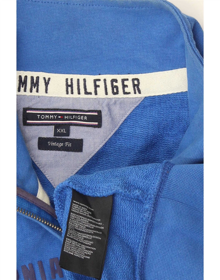 Tommy Hilfiger Мужской спортивный костюм с рисунком, верхняя куртка 2XL, синий хлопок