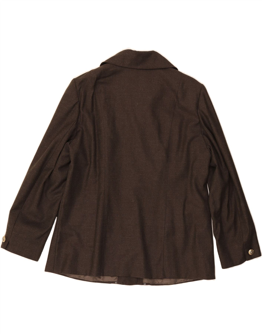 ERMENEGILDO ZEGNA Womens 5 Button Blazer Jacket UK 14 Large Brown Vintage Ermenegildo Zegna and Second-Hand Ermenegildo Zegna from Messina Hembry 