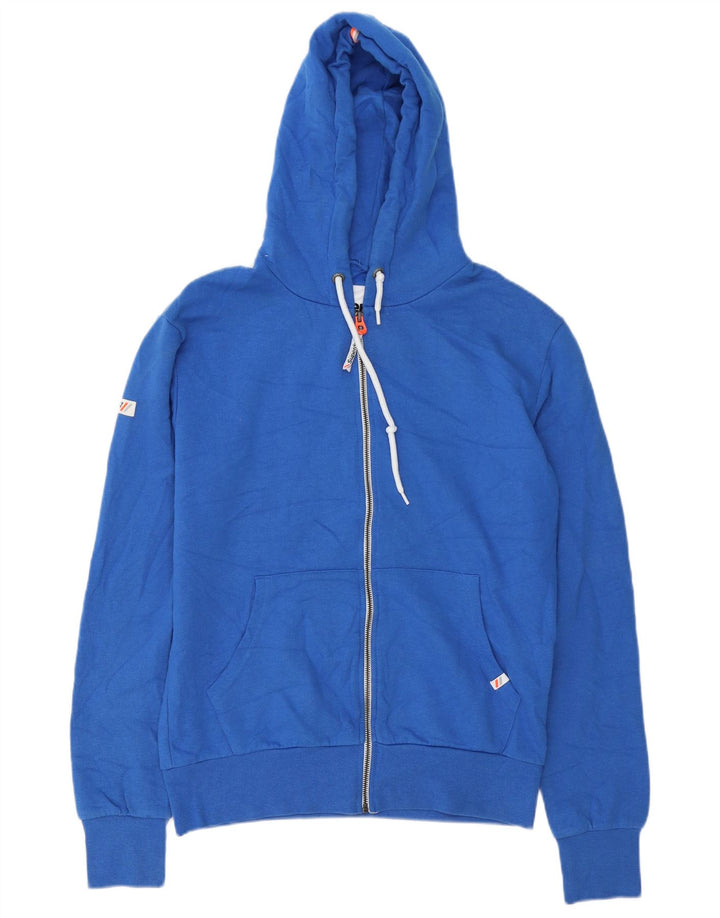 Мужской свитер с капюшоном на молнии Superdry, средний синий, хлопок