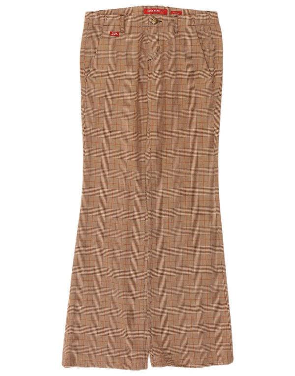 Женские брюки чинос Miss Sixty Bootcut W26 L33, коричневые хлопковые гусиные лапки