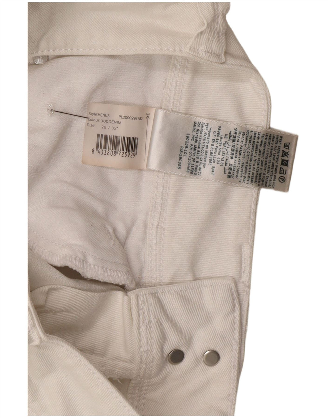 PEPE Jeans Женские Venus Slim W28 L32 Белый хлопок