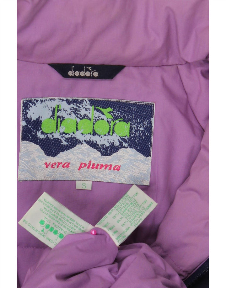 Женская стеганая куртка оверсайз DIADORA UK 10, маленькая, темно-синяя, полиэстер