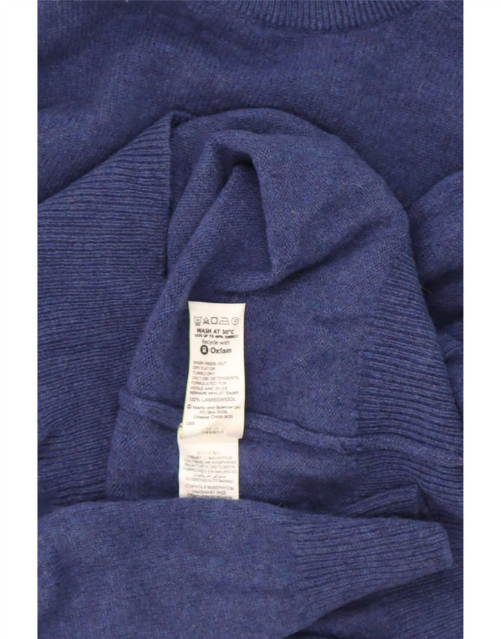 Мужской джемпер с круглым вырезом Marks & Spencer Blue Harbour, средний, из овечьей шерсти
