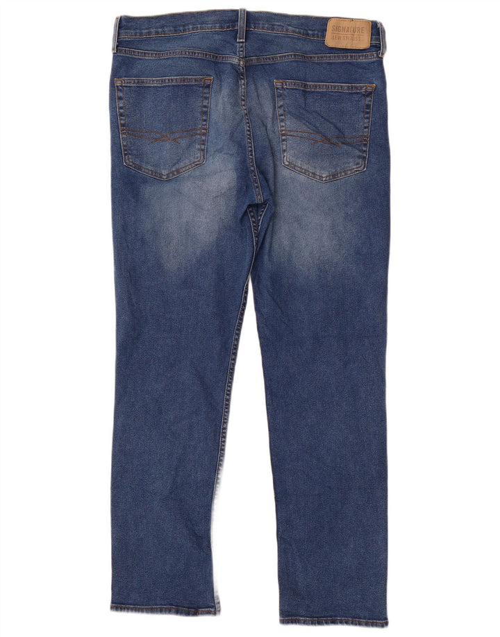 Мужские фирменные узкие джинсы Levi's W36 L30 синие, хлопок
