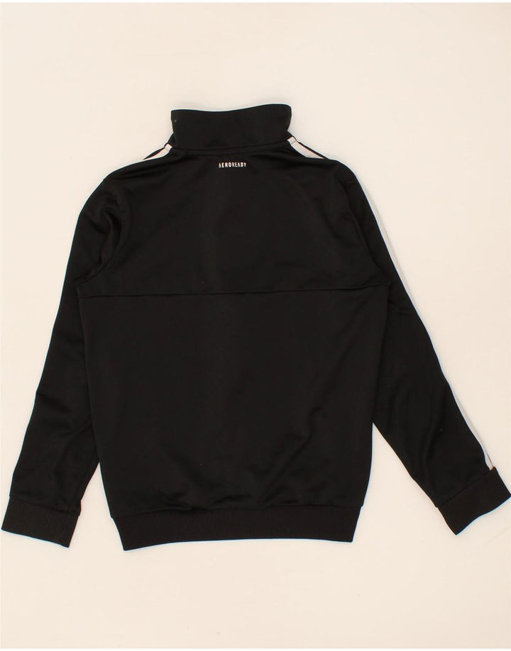 ADIDAS Boys Aeroready Tracksuit Top Jacket 9-10 Years Black Polyester Vintage Adidas and Second-Hand Adidas from Messina Hembry 
