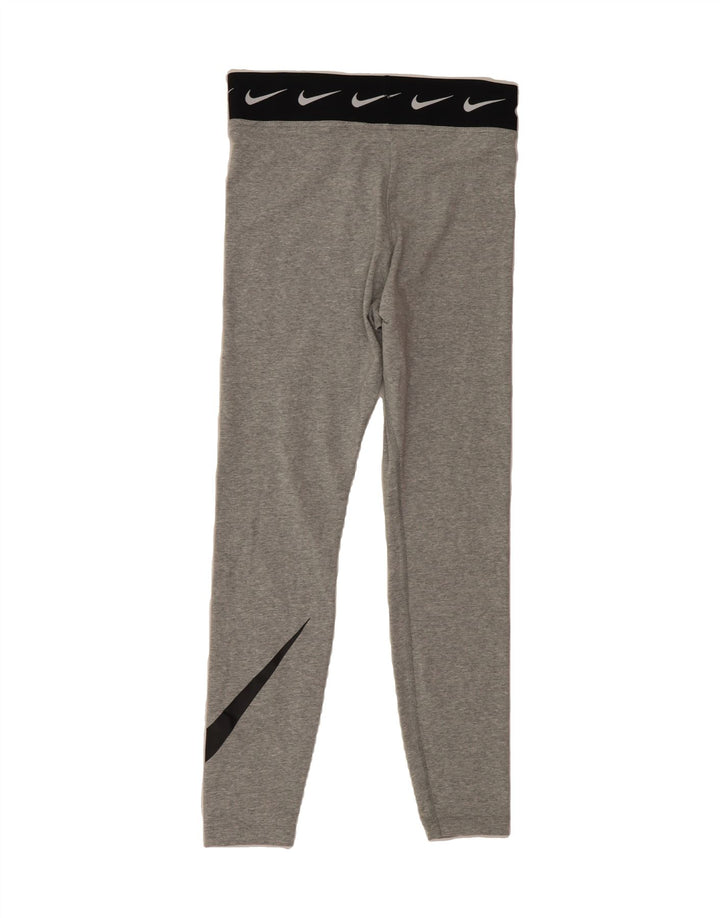 NIKE Womens Graphic Leggings UK 12 Medium  Grey Cotton Vintage Nike and Second-Hand Nike from Messina Hembry 