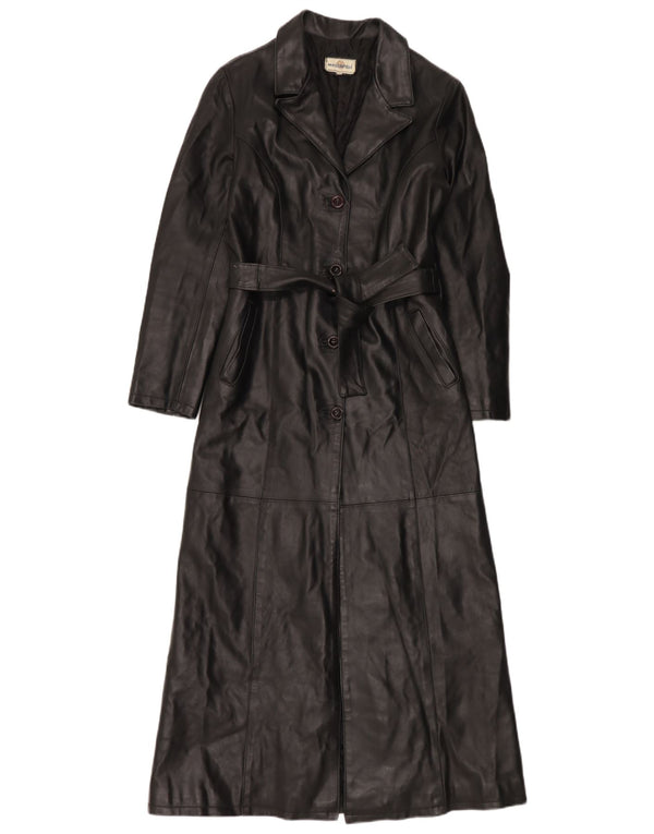 Lavorazione Artigianale Женское кожаное пальто IT 42 Medium Black