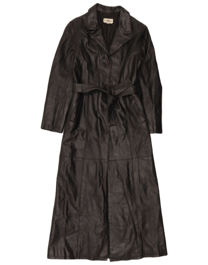 Lavorazione Artigianale Женское кожаное пальто IT 42 Medium Black