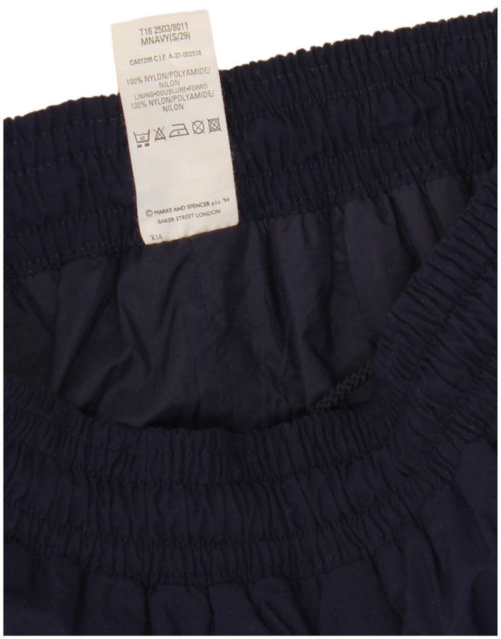 Мужские спортивные брюки Marks & Spencer, маленькие, темно-синие, нейлоновые