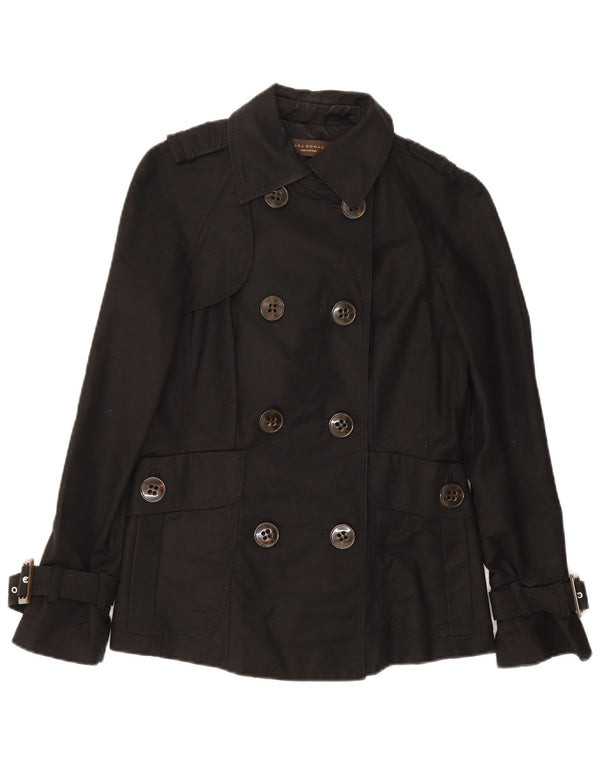 Женский тренч Zara UK 10, маленький черный хлопок