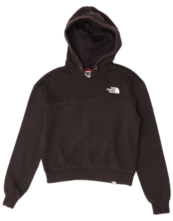 Женский укороченный джемпер с капюшоном The North Face UK 12, хлопок среднего размера, черный