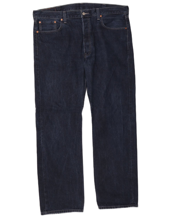 Мужские прямые джинсы Levi's 501 W40 L32 темно-синие, хлопок