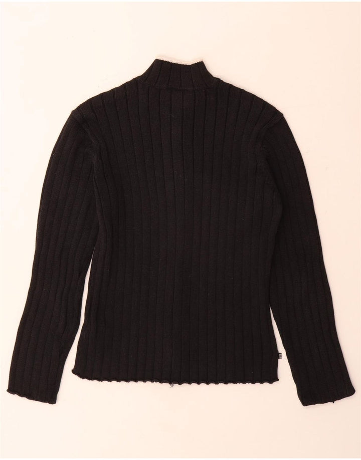 Женский кардиган ADIDAS UK 12, средний черный хлопковый свитер