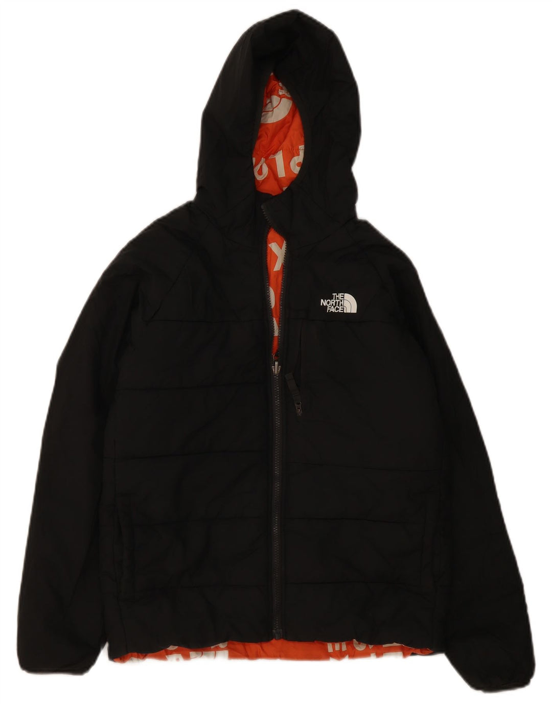 Двусторонняя куртка с капюшоном The North Face для мальчиков 13-14 лет, большая черная