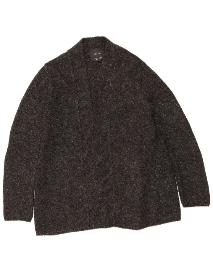 Женский открытый кардиган Zara UK 14, средний серый цвет