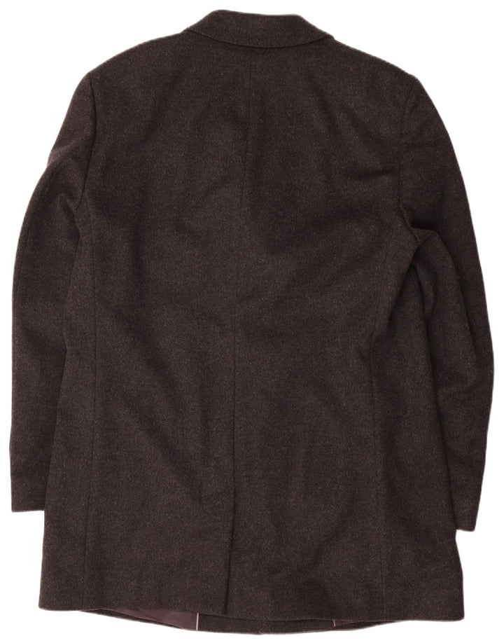 Мужское пальто Hugo Boss EU 54 2XL Серое Шерстяное