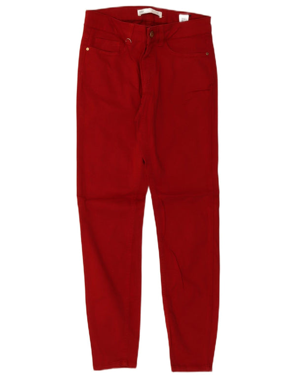 Женские джинсы скинни Zara Z1975 EU 34 2XS W24 L27 Красный хлопок