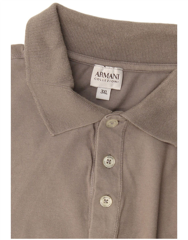 Мужская рубашка-поло Armani Collezioni 3XL серая