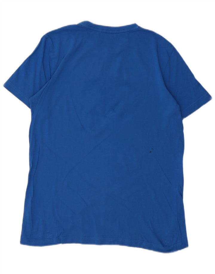 Футболка с рисунком Puma для мальчиков, топ 15–16 лет, синий хлопок