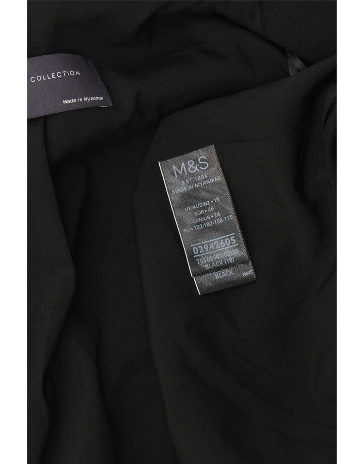 Женский открытый пиджак с рукавами 3/4 Marks & Spencer UK 18 XL, черный
