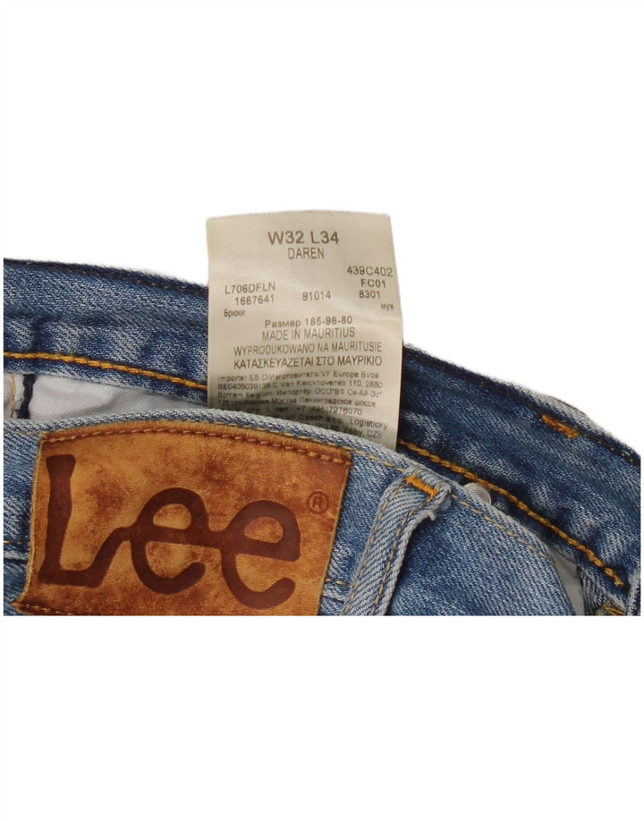 Мужские прямые джинсы Lee Daren W32 L30, синий хлопок