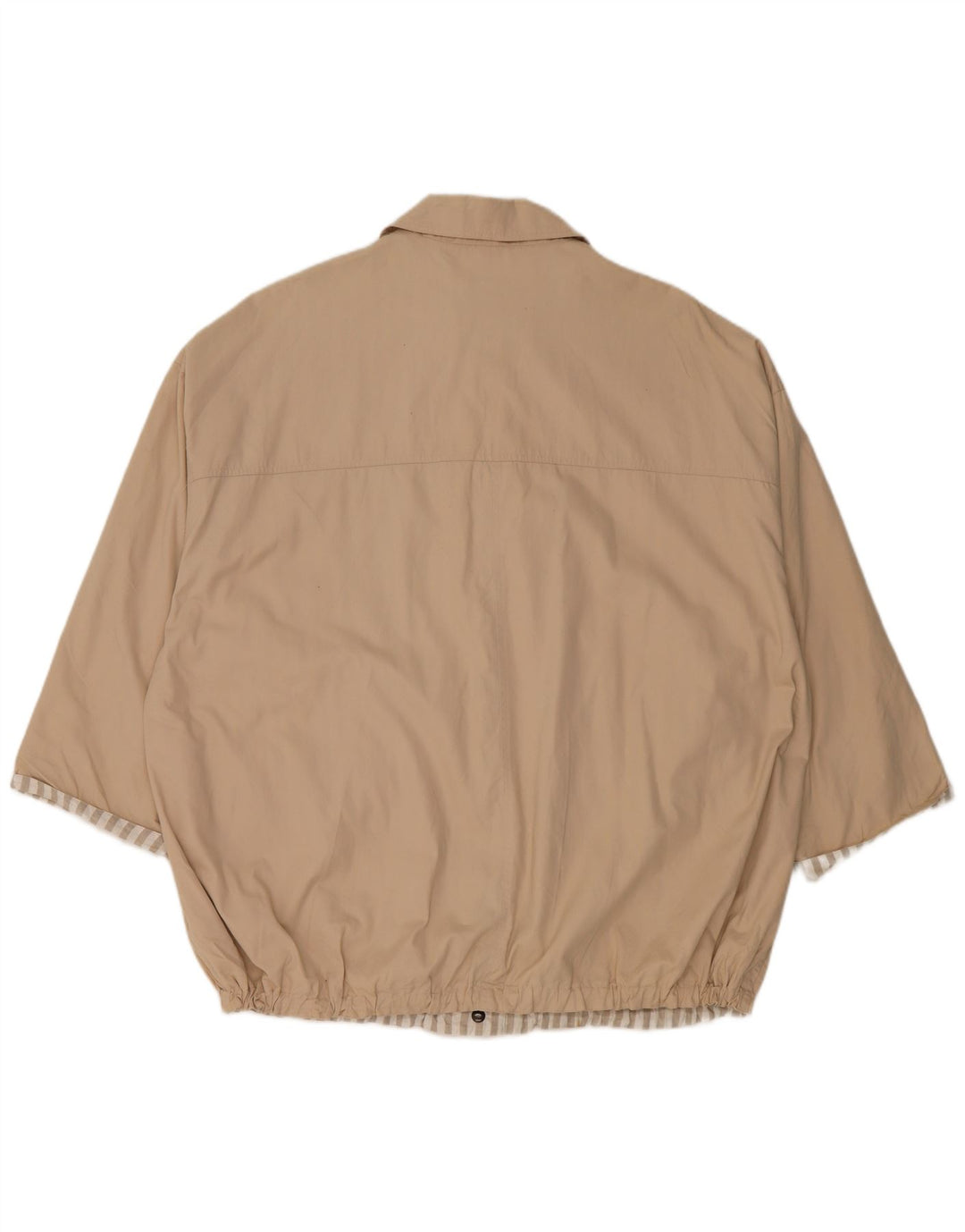 VINTAGE Womens 3/4 Sleeve Bomber Jacket UK 20 2XL Beige