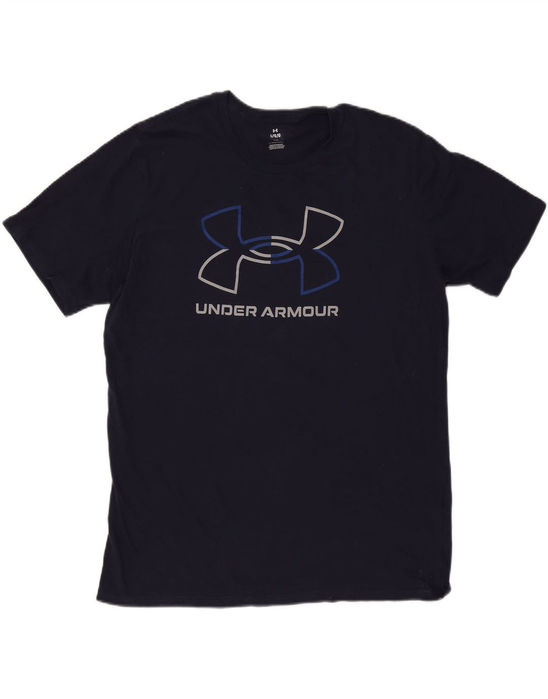 Мужская футболка с рисунком Under Armour, большая, темно-синяя