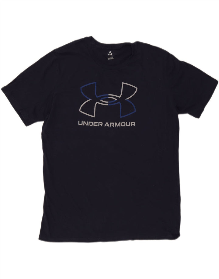 Мужская футболка с рисунком Under Armour, большая, темно-синяя