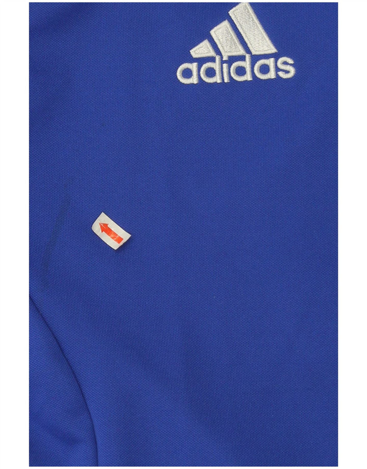 Мужской пуловер на молнии с рисунком Adidas спортивный костюм большой синий цветной блок