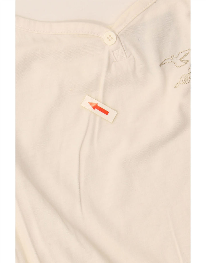 Женский укороченный топ на бретельках с рисунком NIKE UK 10/12, средний, белый цвет