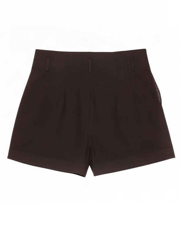 Zara Womens High Waist Pegged Casual Shorts XL W32 Black Polyester