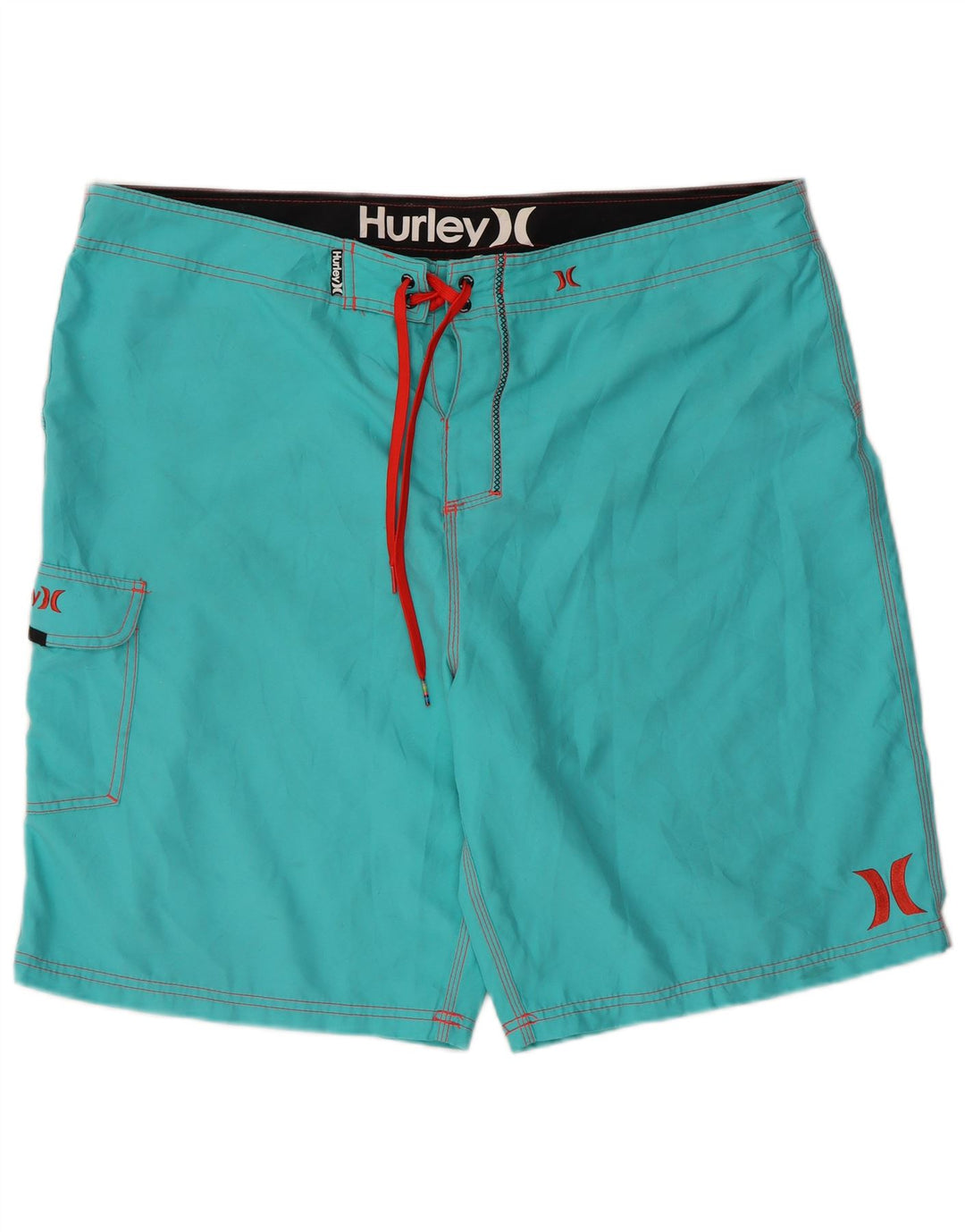 Мужские шорты для плавания Hurley XL бирюзового цвета из полиэстера
