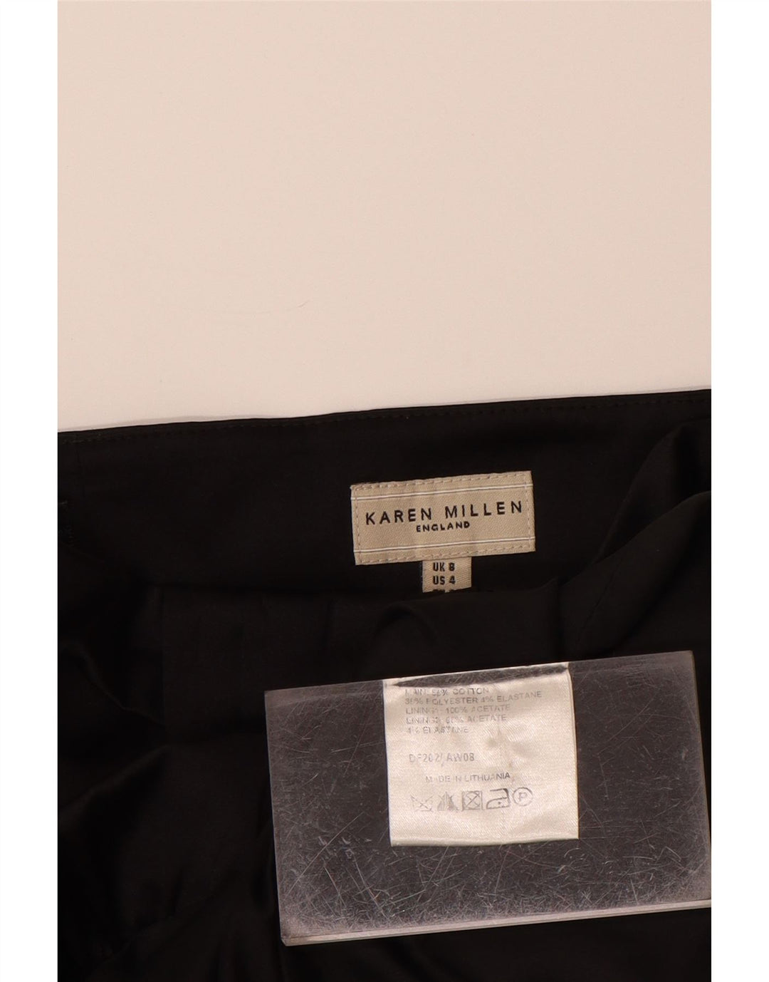 Женское платье без бретелек с оборками спереди KAREN MILLEN, Великобритания, 8, маленькое, черный, хлопок