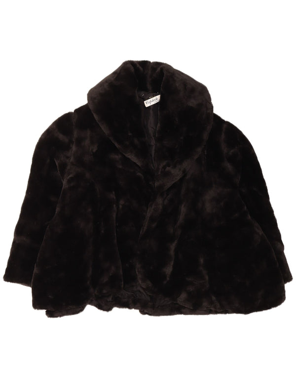 Мужская куртка свободного кроя Capriccio из искусственного меха UK 40, большая черная акрил