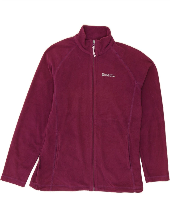 MOUNTAIN WAREHOUSE Womens Fleece Jacket UK 12 Medium Purple Polyester Vintage Mountain Warehouse and Second-Hand Mountain Warehouse from Messina Hembry 