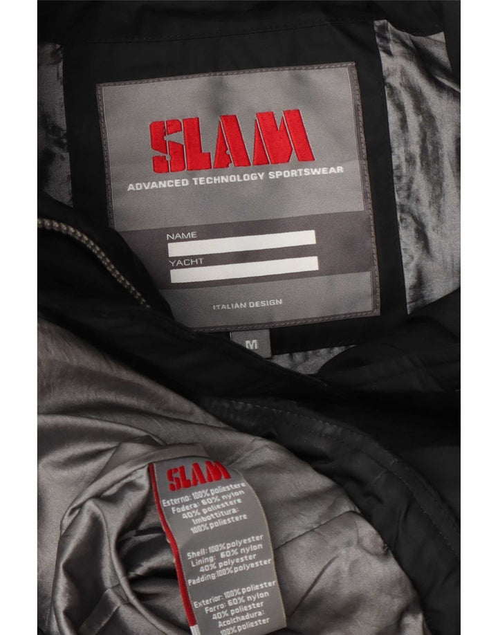 Женская утепленная куртка Slam с капюшоном UK 14, средний черный полиэстер