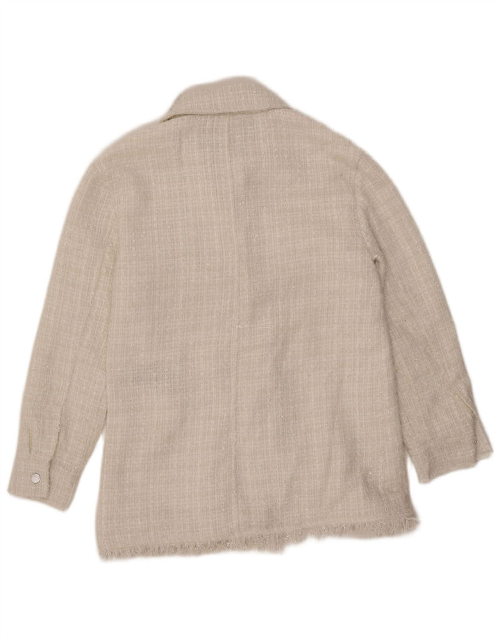 Женский бомбер 7 FOR ALL MANKIND UK 12, средний белый полиэстер