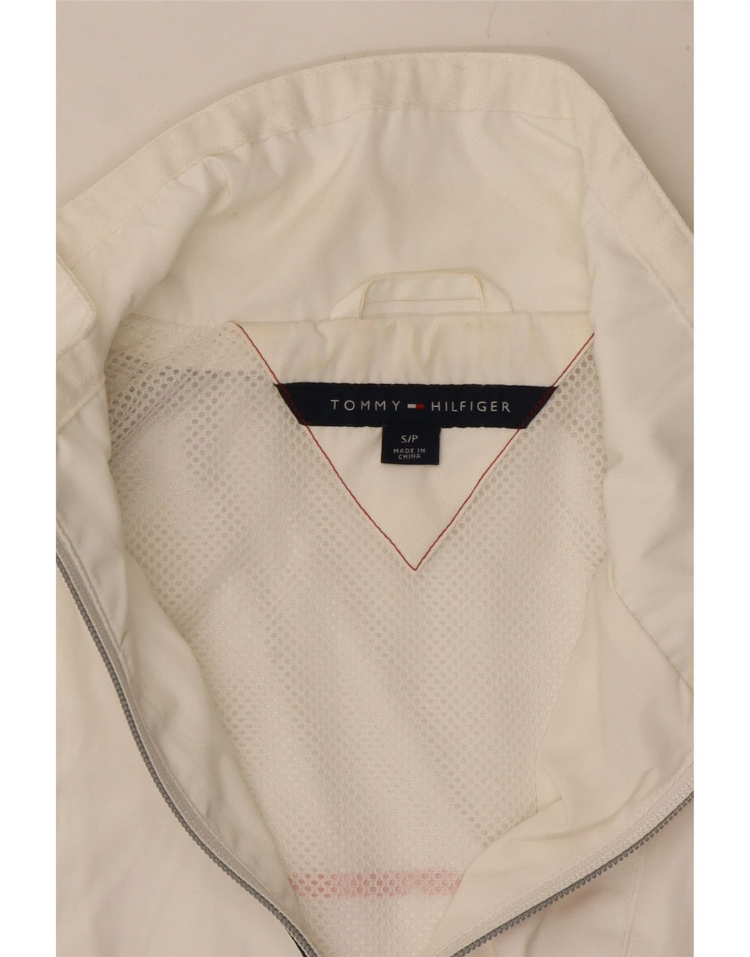 TOMMY HILFIGER Женский спортивный костюм с графическим рисунком, верхняя куртка UK 10, маленький белый