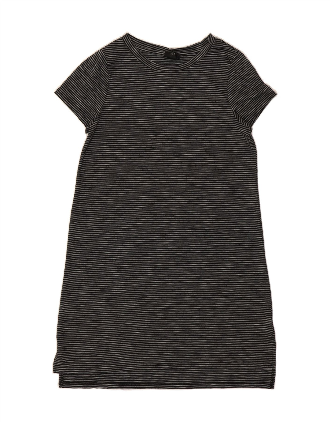 MOSSIMO Womens T-Shirt Dress UK 10 Small Black Pinstripe Polyester Vintage Mossimo and Second-Hand Mossimo from Messina Hembry 