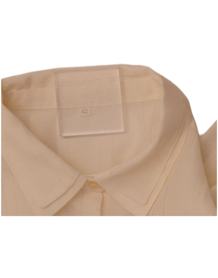 Женская блузка-рубашка VINTAGE IT 42 Medium Off White Striped