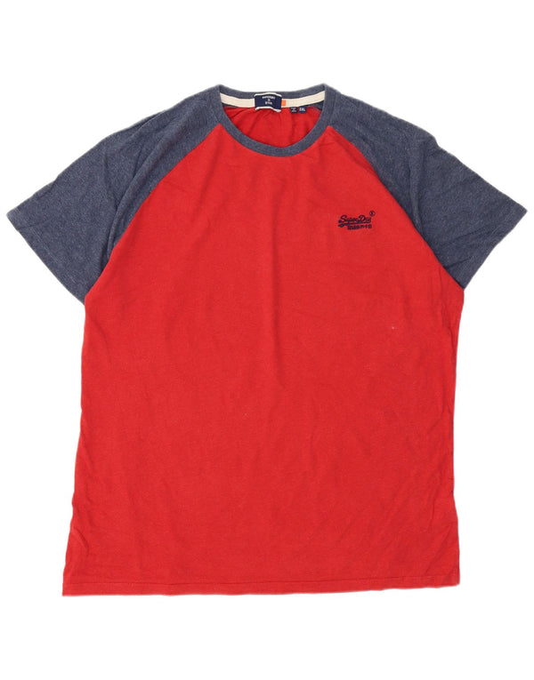 Мужская футболка Superdry Top 2XL, красный цвет, хлопок