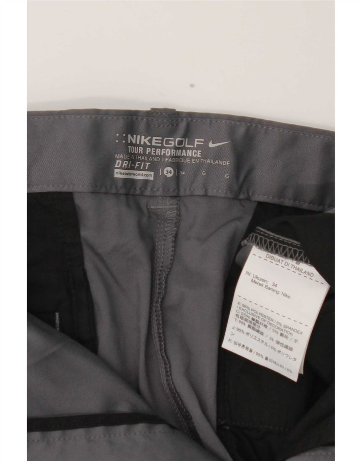 Мужские шорты чинос Nike Dri Fit W34, большие серые, полиэстер
