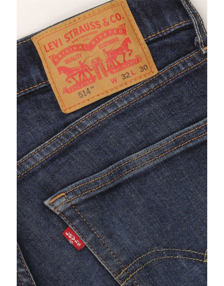 Мужские прямые джинсы Levi's 514 W32 L30 темно-синие, хлопок