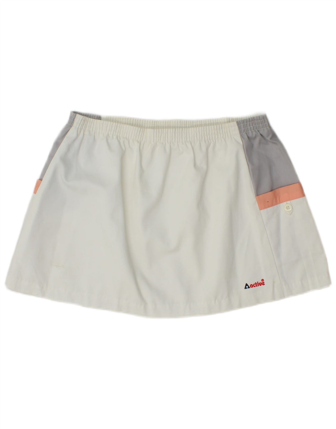 Active Женская мини-теннисная юбка EU 44 XL W32 Белая полиэстер с цветными блоками