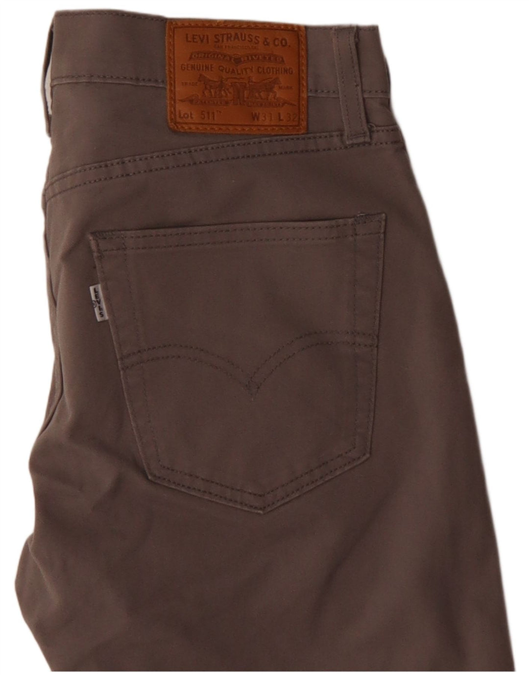 Мужские повседневные брюки Levi's 511 Slim W31 L32 Серые хлопковые